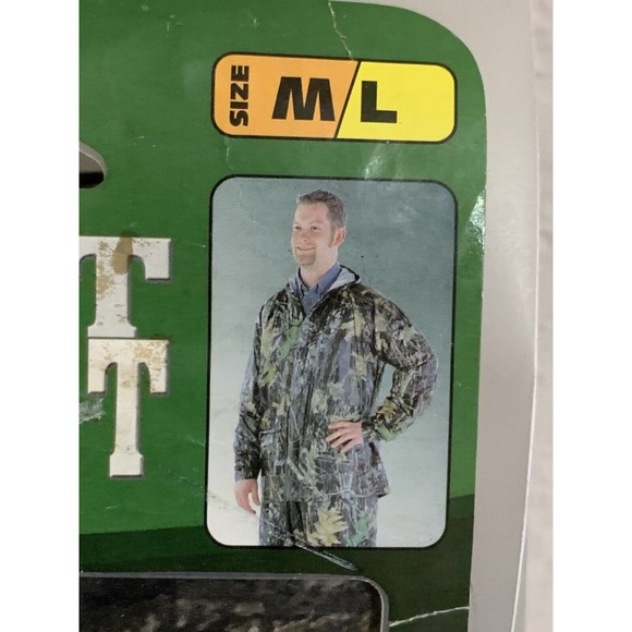 Stearns Men’s Old New Stock PVC Nylon 2 Piece Waterproof Camo Rain Suit Size ML - Picture 6 of 11